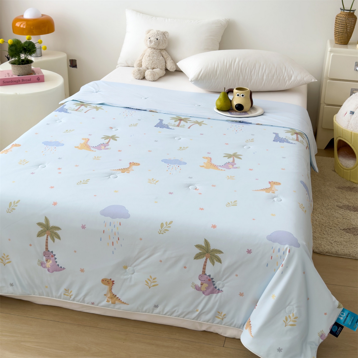 岚司羽 2026新款卡通锦氨凉感夏被系列 小恐龙快乐假期