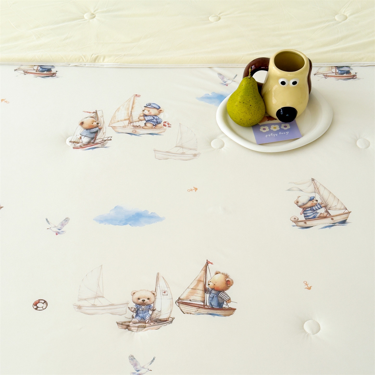 91家纺网 家纺一手货源 找家纺 岚司羽 2026新款卡通锦氨凉感夏被系列 小小航海家