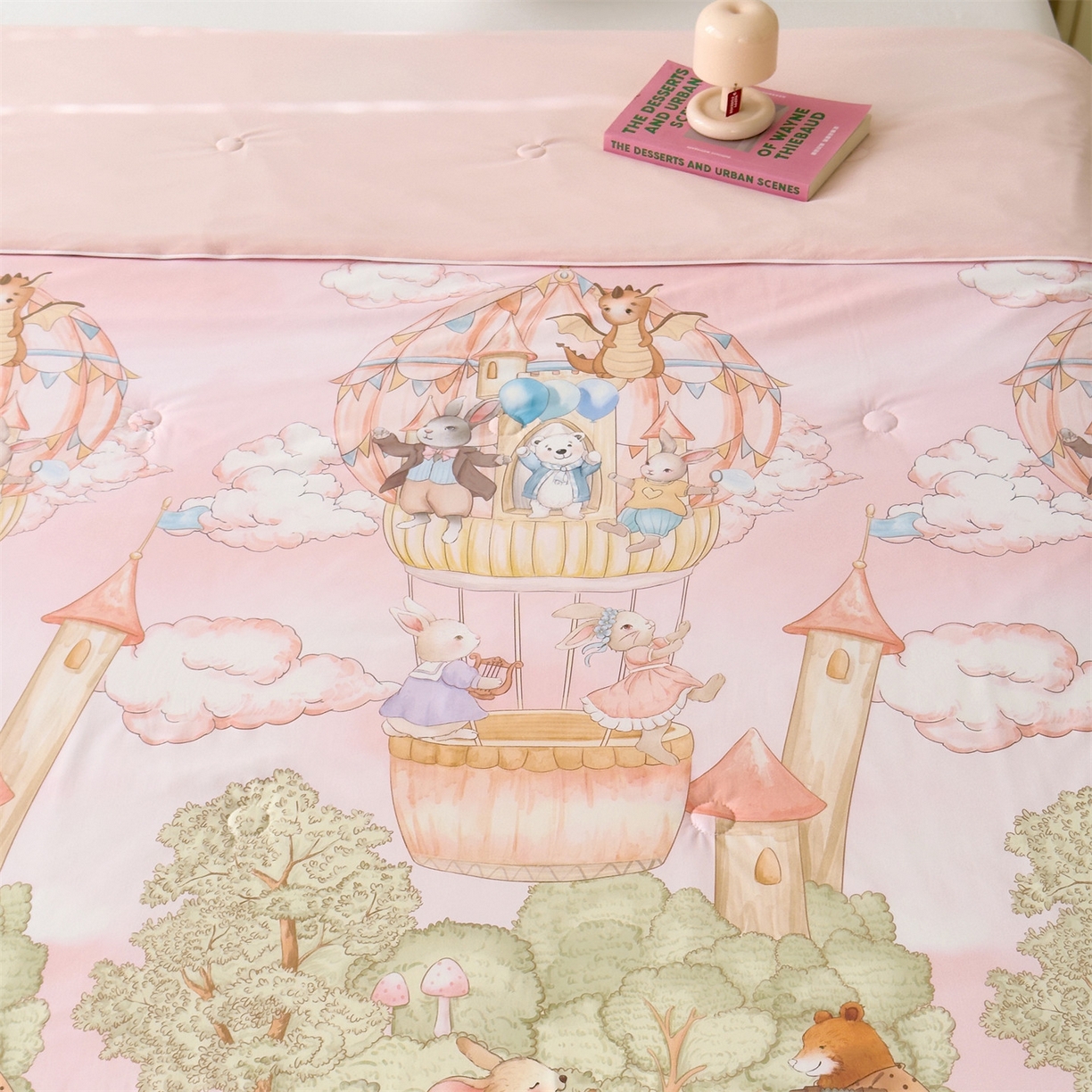 91家纺网 家纺一手货源 找家纺 岚司羽 2026新款卡通锦氨凉感夏被系列 森林乐园