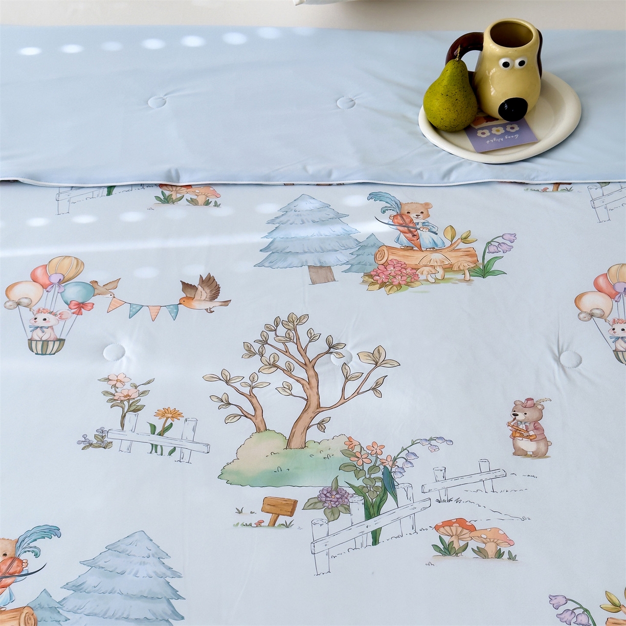 91家纺网 家纺一手货源 找家纺 岚司羽 2026新款卡通锦氨凉感夏被系列 维尼的世界