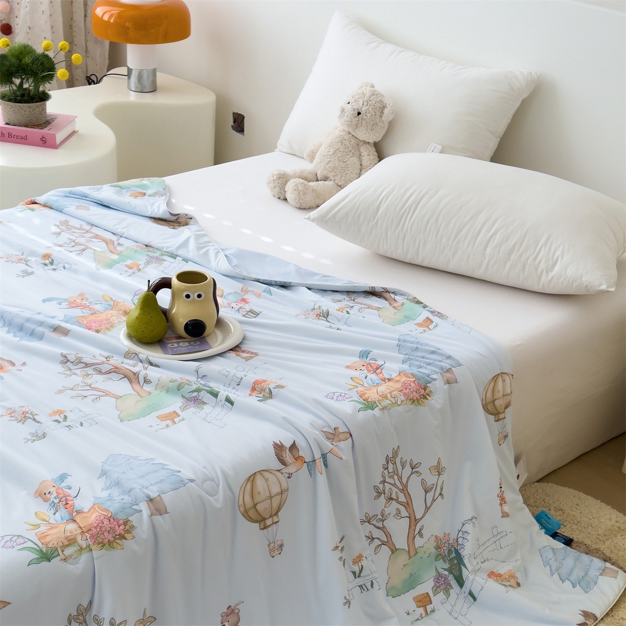 91家纺网 家纺一手货源 找家纺 岚司羽 2026新款卡通锦氨凉感夏被系列 维尼的世界