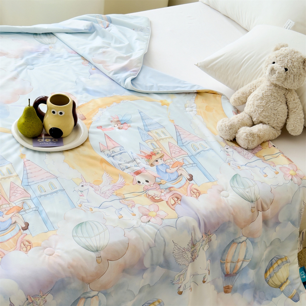 91家纺网 家纺一手货源 找家纺 岚司羽 2026新款卡通锦氨凉感夏被系列 天马星空