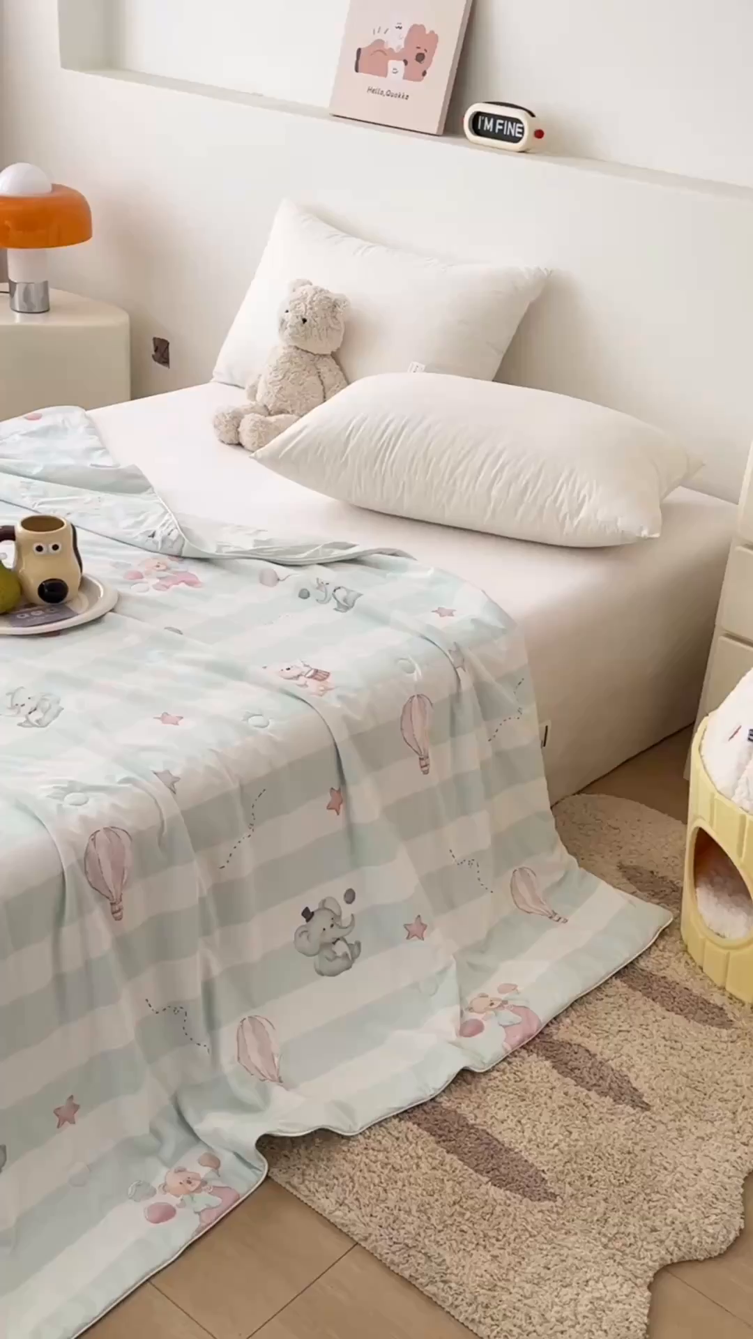 91家纺网 家纺一手货源 找家纺 岚司羽 2026新款卡通锦氨凉感夏被系列 萌宠派对 -蓝