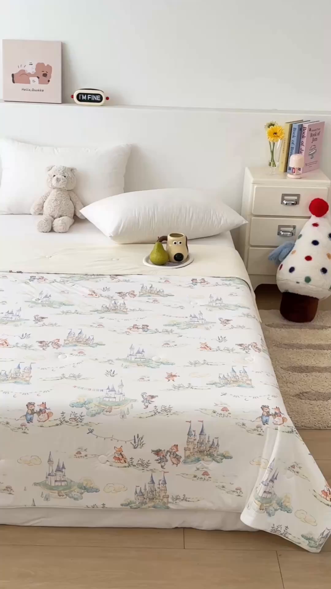 91家纺网 家纺一手货源 找家纺 岚司羽 2026新款卡通锦氨凉感夏被系列 松鼠城堡