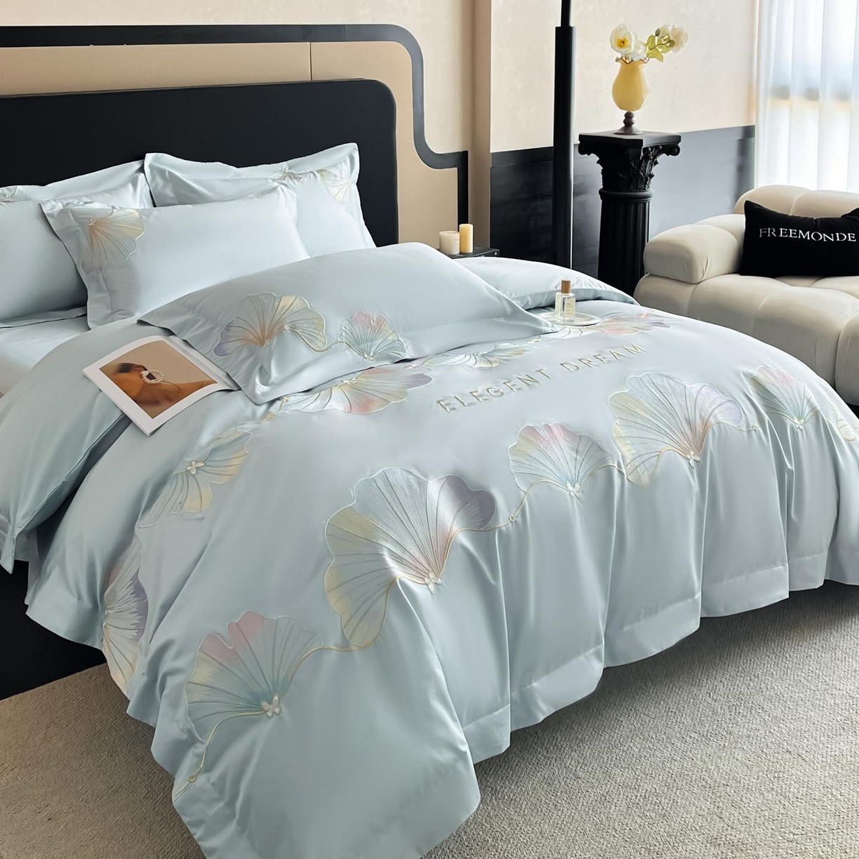 91家纺网 家纺一手货源 找家纺 （总）润锦云 2026新款A类精品刺绣四件套