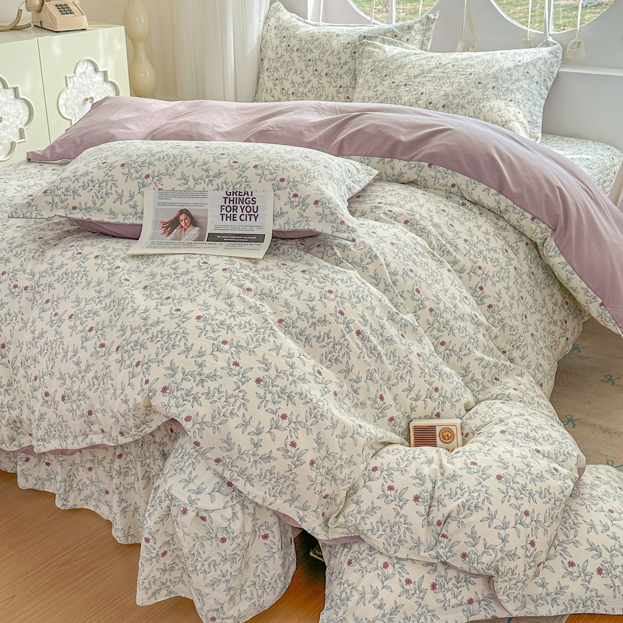 91家纺网 家纺一手货源 找家纺 （总）花满路 2026新款床盖四件套