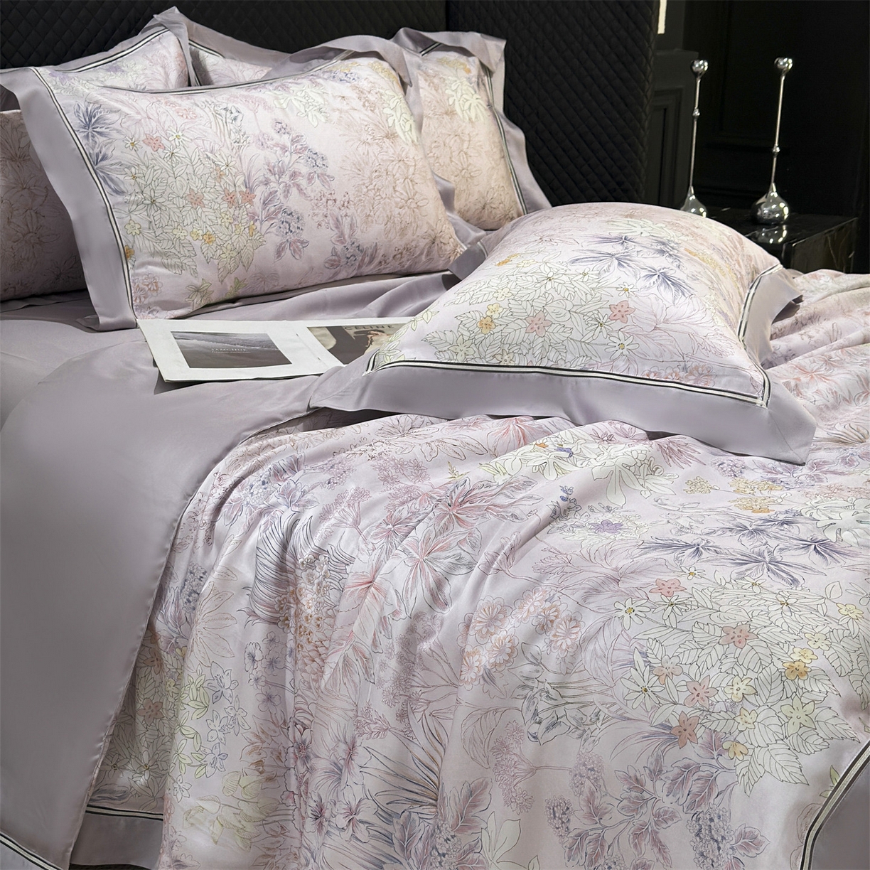 91家纺网 家纺一手货源 找家纺 岚司羽 2026春夏新款60天丝夏被四件套夏凉被空调被系列 知夏