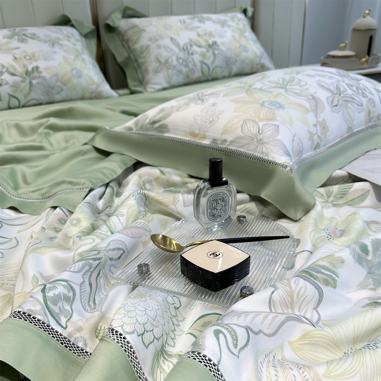 91家纺网 家纺一手货源 找家纺 岚司羽 2026春夏新款60天丝夏被四件套夏凉被空调被系列 茯苓