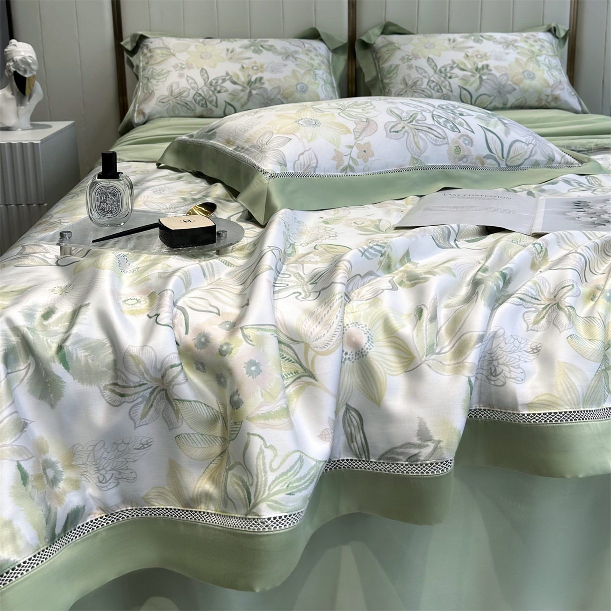 91家纺网 家纺一手货源 找家纺 岚司羽 2026春夏新款60天丝夏被四件套夏凉被空调被系列 茯苓