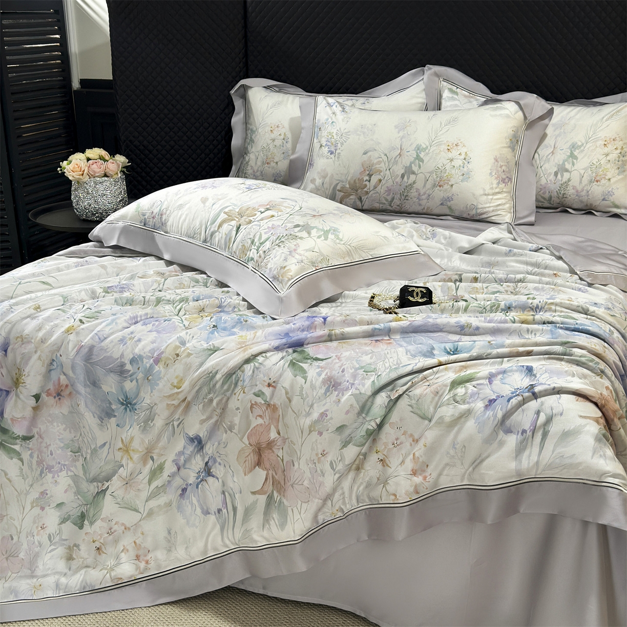 91家纺网 家纺一手货源 找家纺 岚司羽 2026春夏新款60天丝夏被四件套夏凉被空调被系列 如夏