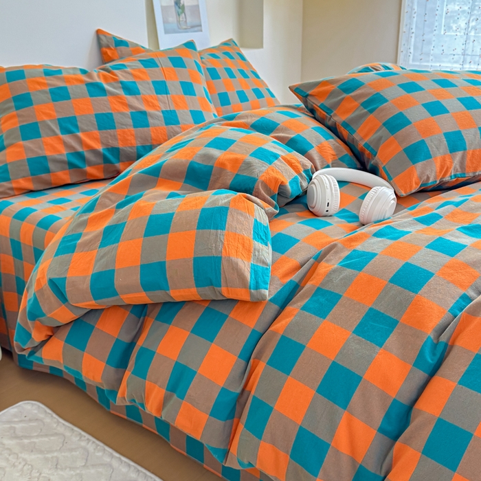 91家纺网 家纺一手货源 找家纺 （总）佑佳家纺 2026新款全棉色织床笠款四件套