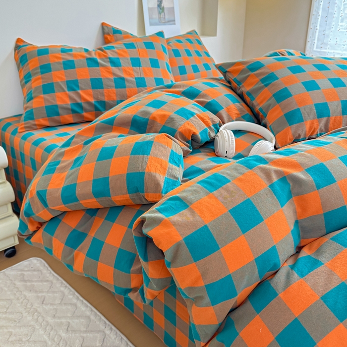 91家纺网 家纺一手货源 找家纺 （总）佑佳家纺 2026新款全棉色织床笠款四件套