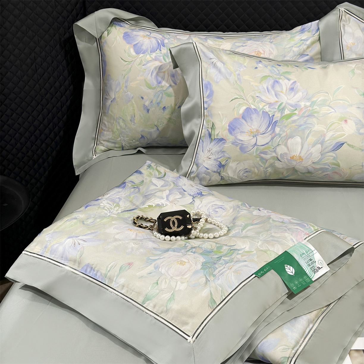 91家纺网 家纺一手货源 找家纺 岚司羽 2026春夏新款60天丝夏被四件套夏凉被空调被系列 柚青