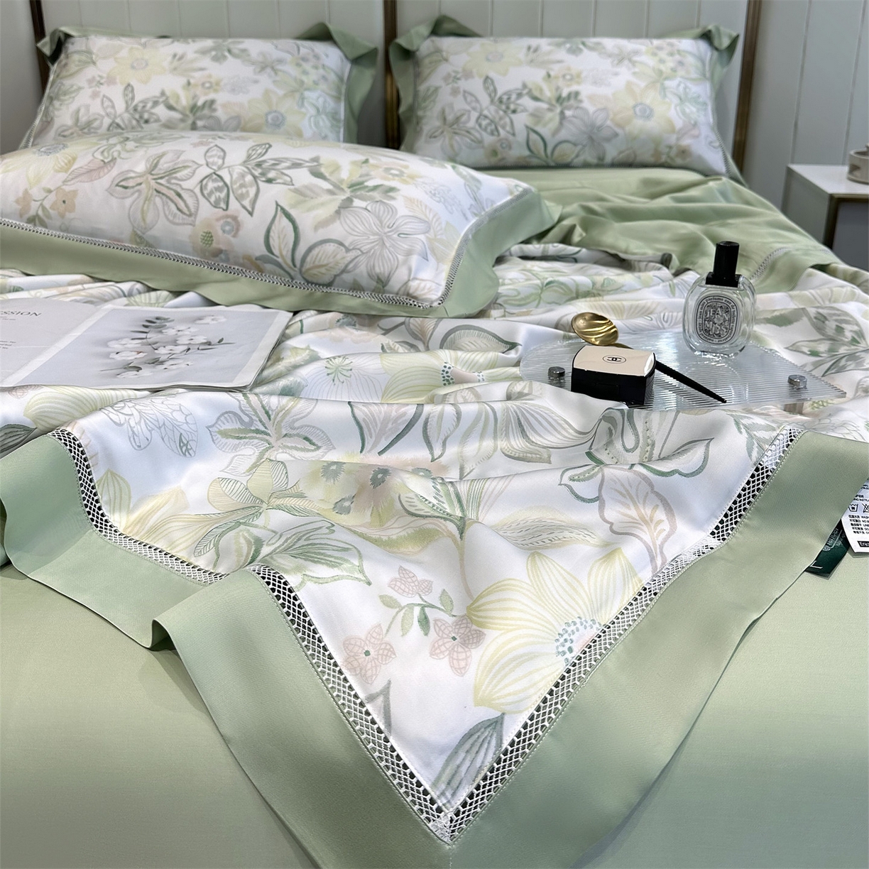 91家纺网 家纺一手货源 找家纺 岚司羽 2026春夏新款60天丝夏被四件套夏凉被空调被系列 茯苓