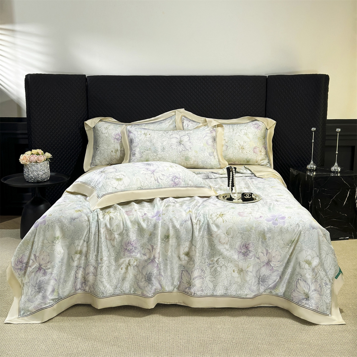 91家纺网 家纺一手货源 找家纺 岚司羽 2026春夏新款60天丝夏被四件套夏凉被空调被系列 慕白