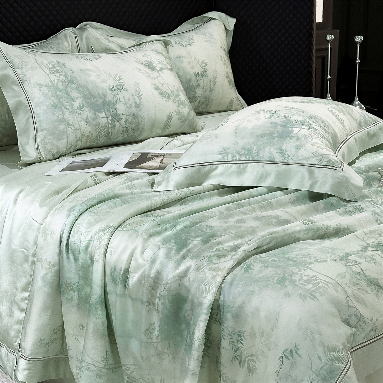 岚司羽 2026春夏新款60天丝夏被四件套夏凉被空调被系列 望舒竹海