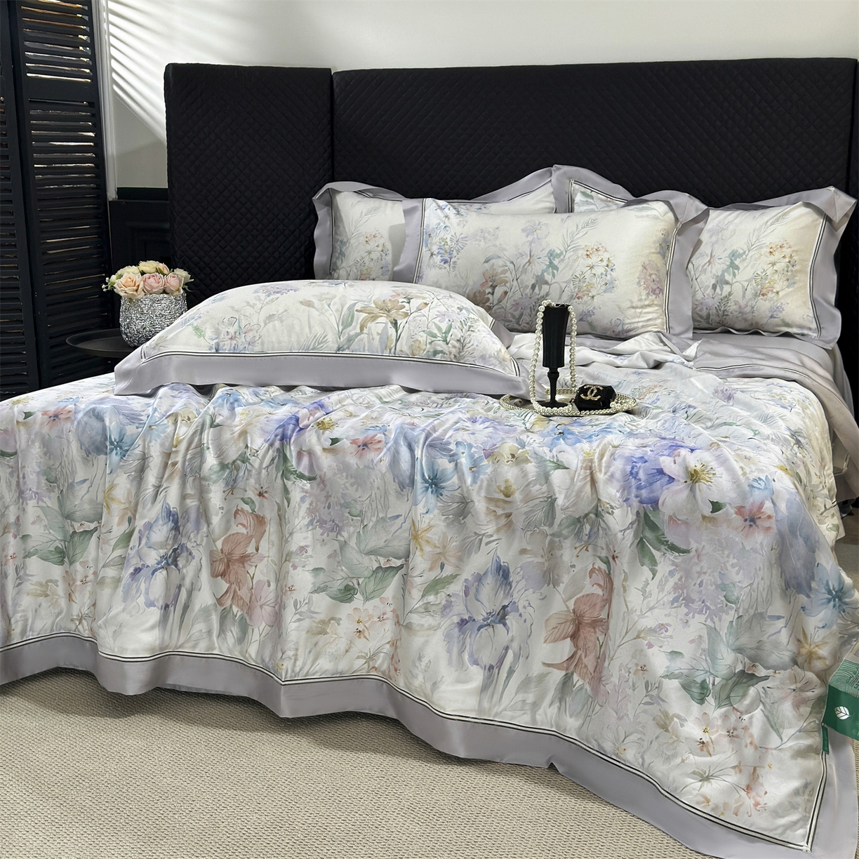 91家纺网 家纺一手货源 找家纺 岚司羽 2026春夏新款60天丝夏被四件套夏凉被空调被系列 如夏