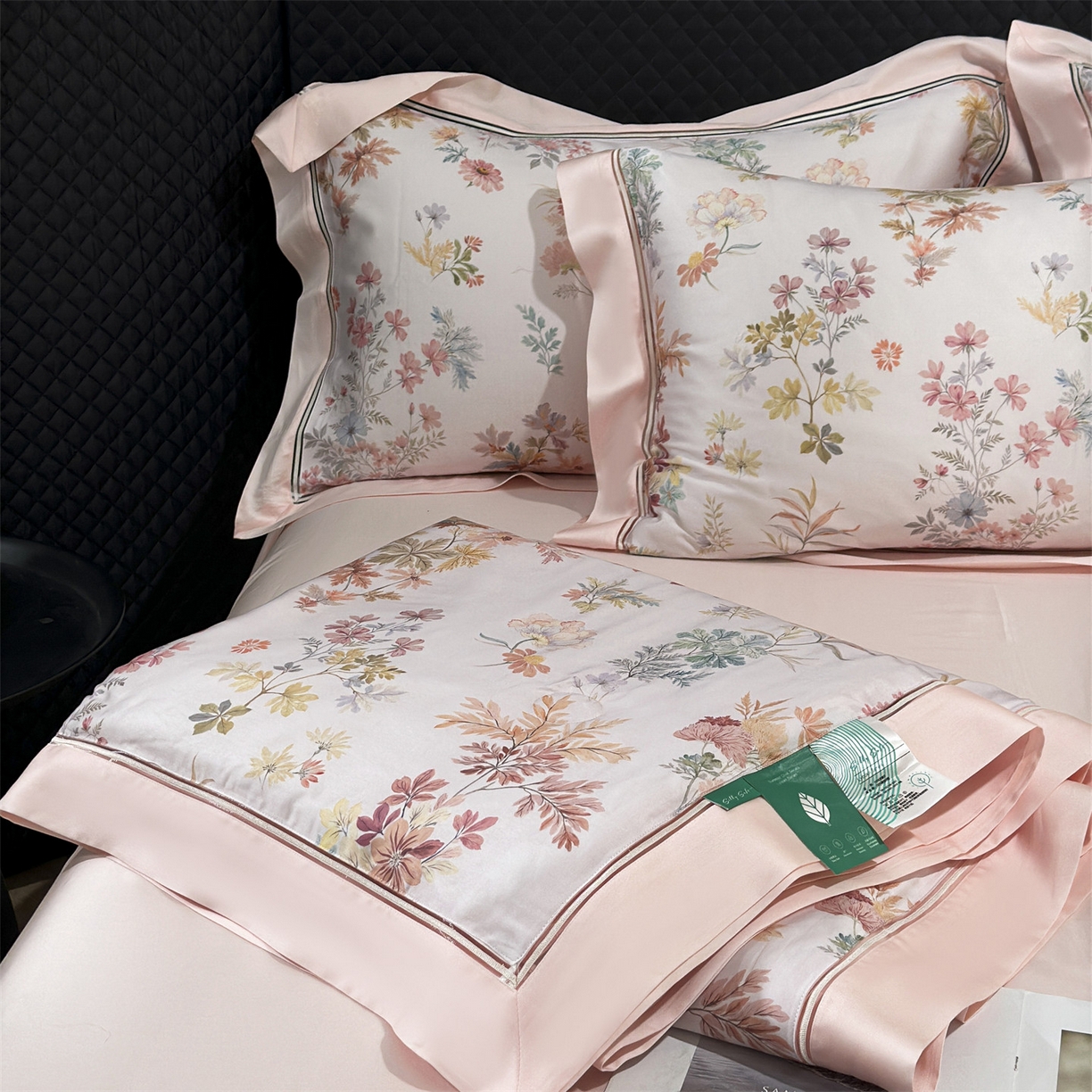 91家纺网 家纺一手货源 找家纺 岚司羽 2026春夏新款60天丝夏被四件套夏凉被空调被系列 甜美日记