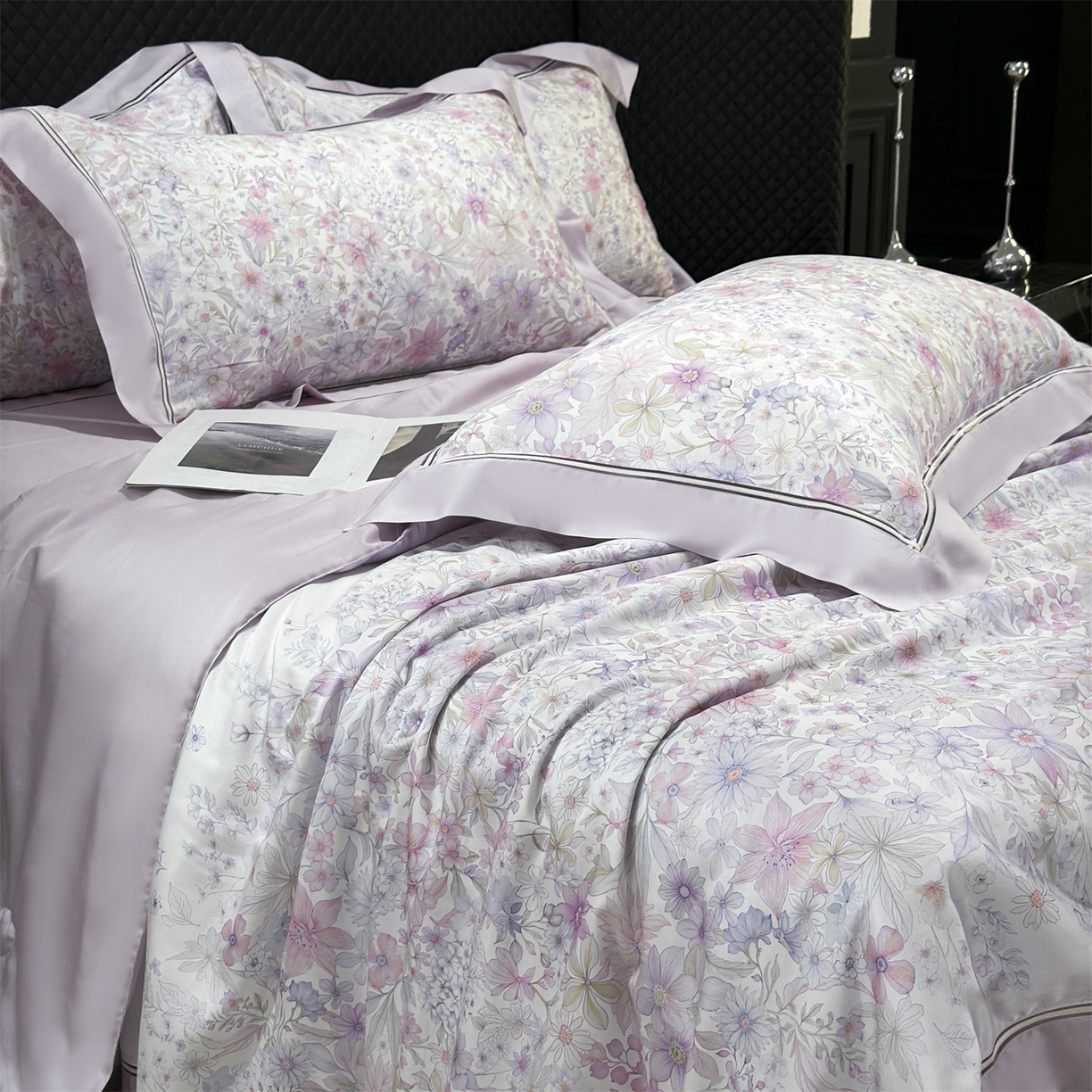 91家纺网 家纺一手货源 找家纺 岚司羽 2026春夏新款60天丝夏被四件套夏凉被空调被系列 菲云