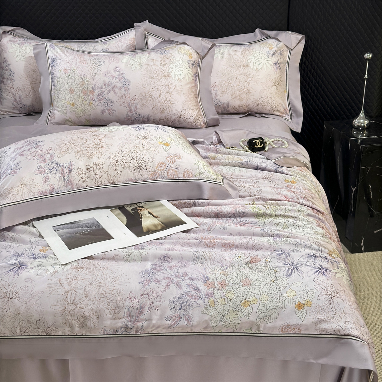 91家纺网 家纺一手货源 找家纺 岚司羽 2026春夏新款60天丝夏被四件套夏凉被空调被系列 知夏