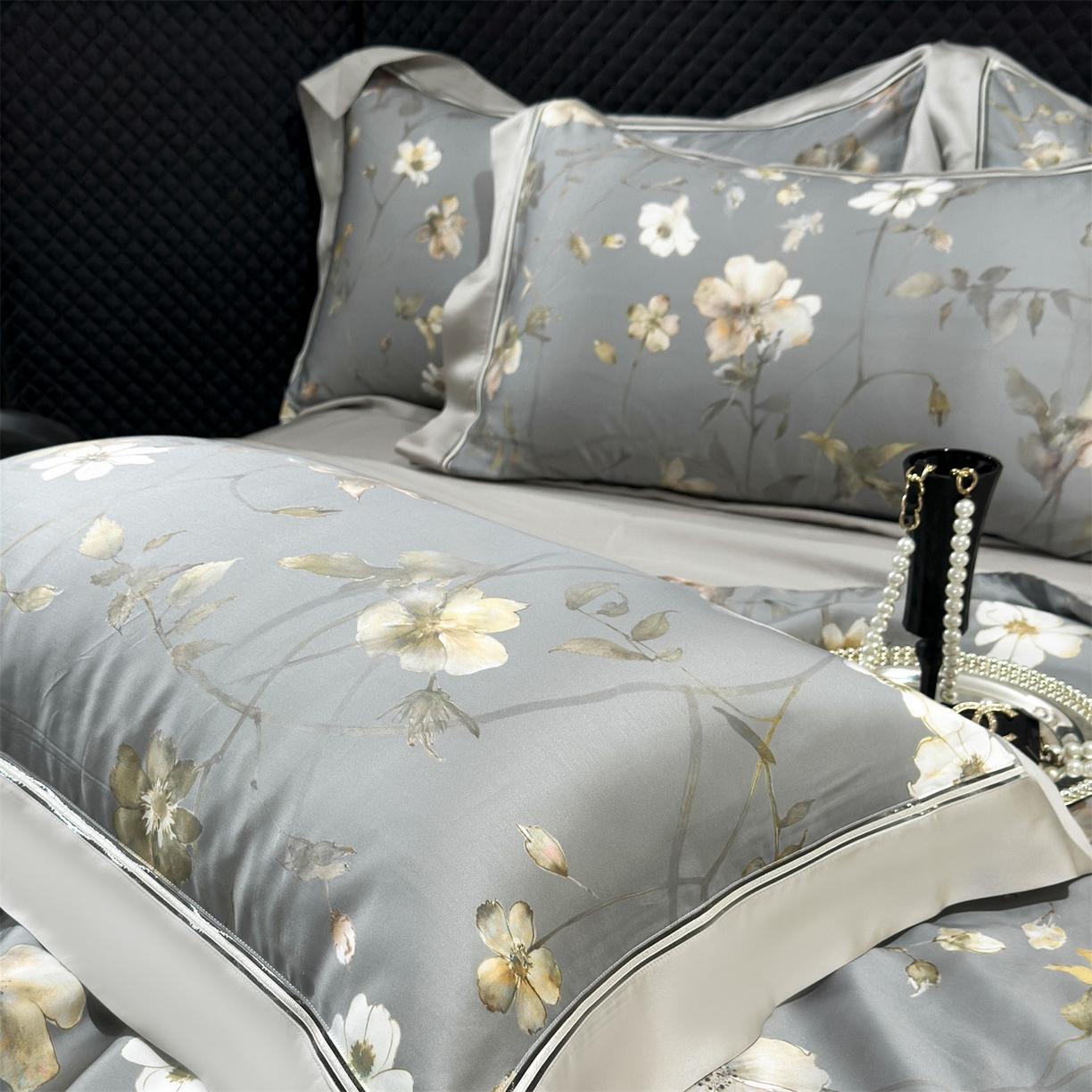 91家纺网 家纺一手货源 找家纺 岚司羽 2026春夏新款60天丝夏被四件套夏凉被空调被系列 苏叶