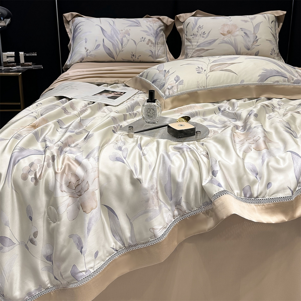 91家纺网 家纺一手货源 找家纺 岚司羽 2026春夏新款60天丝夏被四件套夏凉被空调被系列 苏菲儿