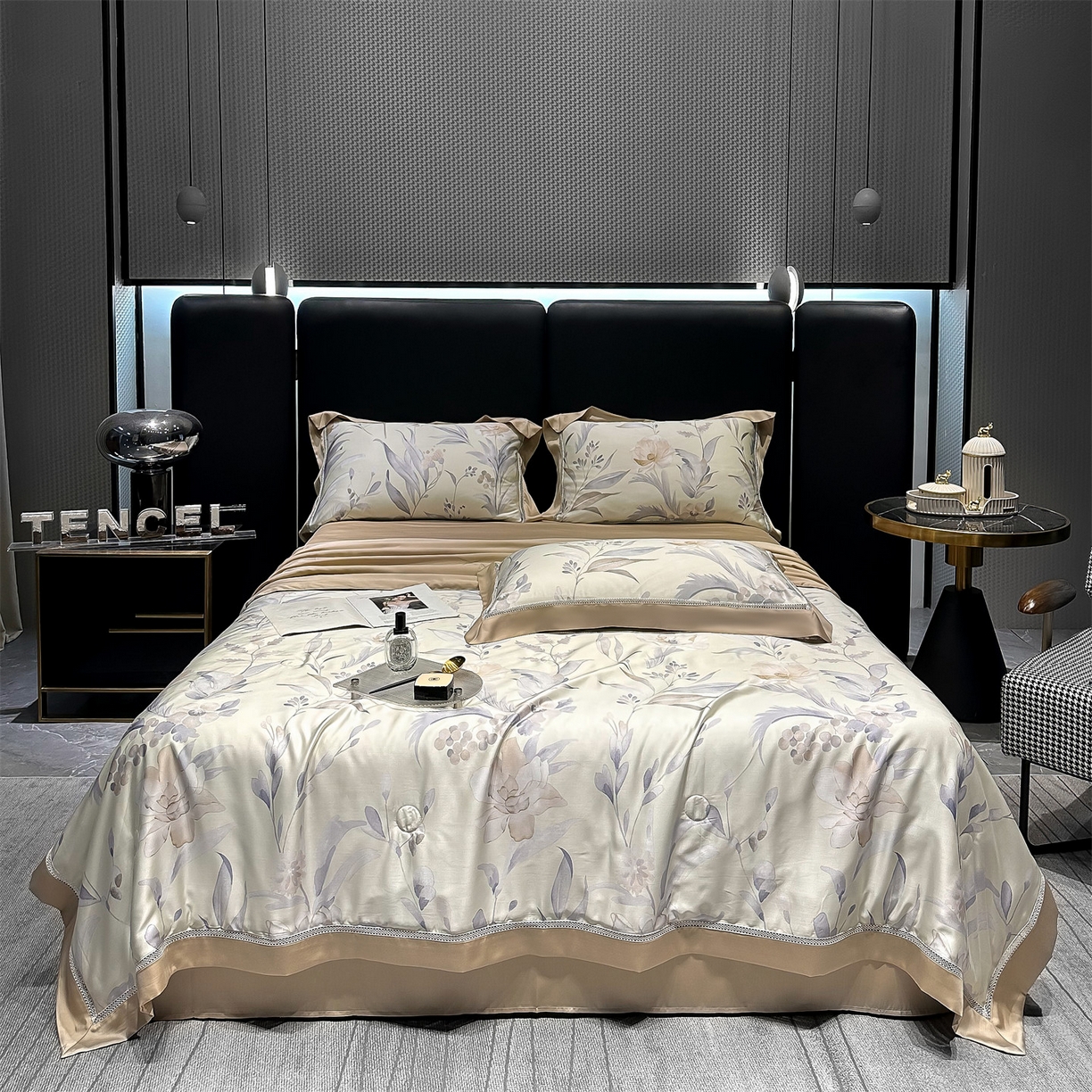 91家纺网 家纺一手货源 找家纺 岚司羽 2026春夏新款60天丝夏被四件套夏凉被空调被系列 苏菲儿