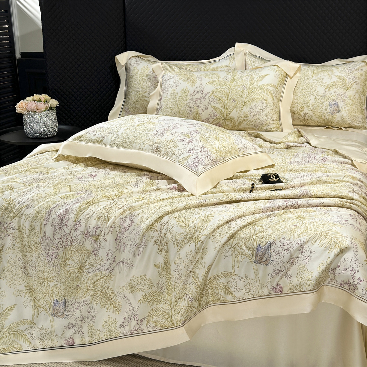 91家纺网 家纺一手货源 找家纺 岚司羽 2026春夏新款60天丝夏被四件套夏凉被空调被系列 山间晚风