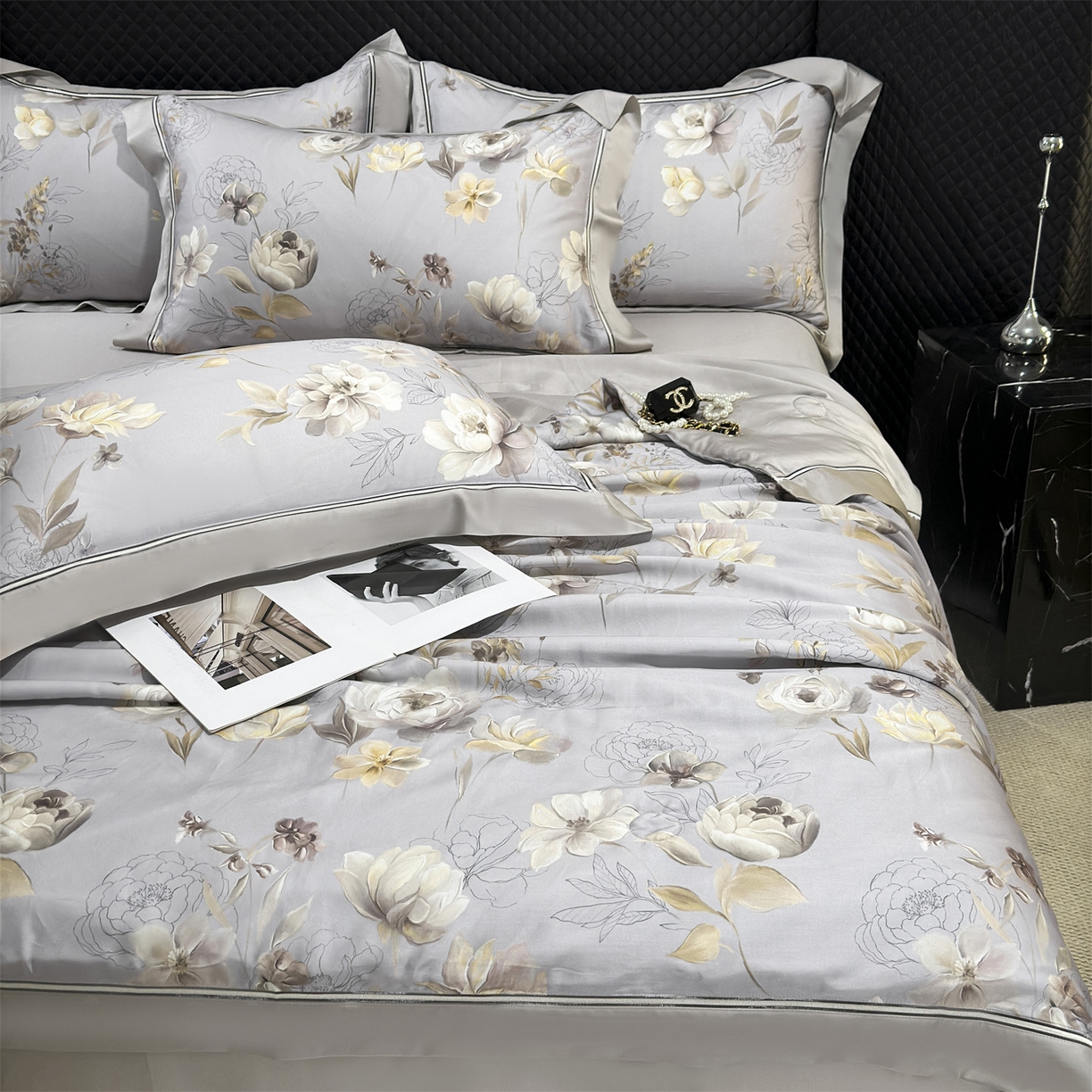 91家纺网 家纺一手货源 找家纺 岚司羽 2026春夏新款60天丝夏被四件套夏凉被空调被系列 芷兰