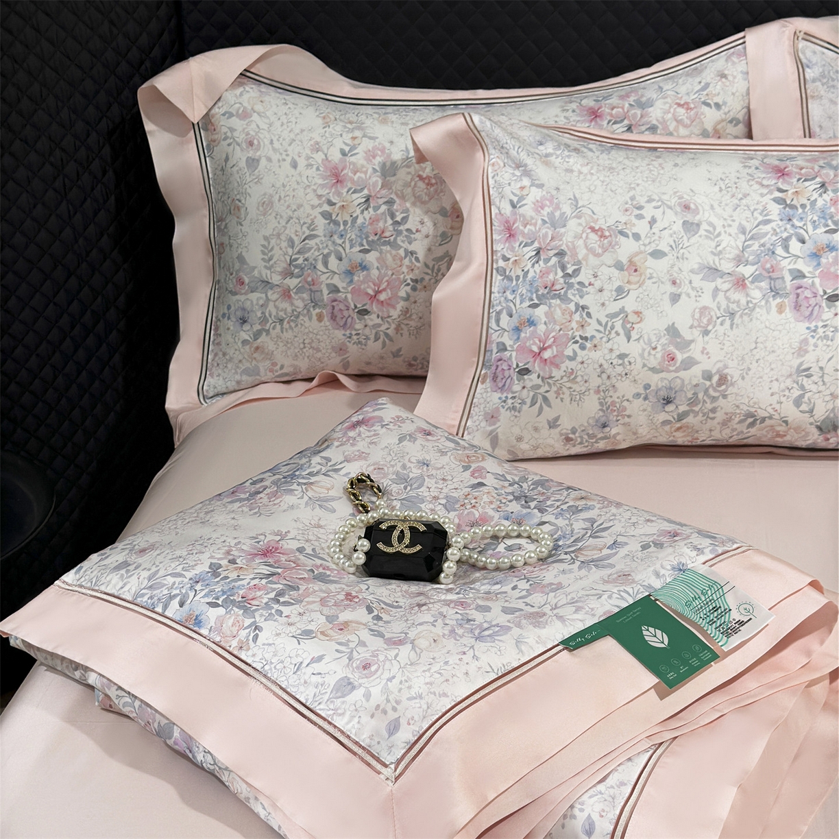 91家纺网 家纺一手货源 找家纺 岚司羽 2026春夏新款60天丝夏被四件套夏凉被空调被系列 隽永繁花