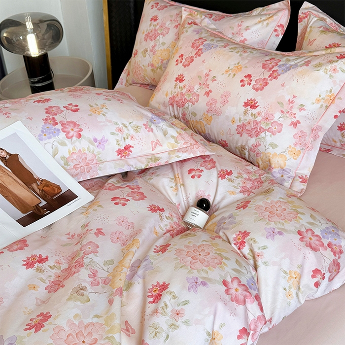 91家纺网 家纺一手货源 找家纺 （总）润锦云 2026春夏新款全棉纯棉13372数码印花四件套