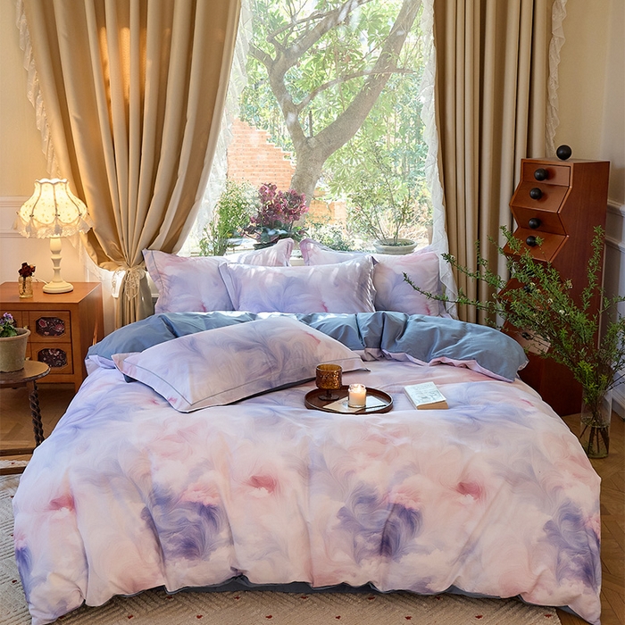 91家纺网 家纺一手货源 找家纺 （总）润锦云 2026春夏新款全棉纯棉13372数码印花四件套