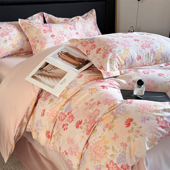 91家纺网 家纺一手货源 找家纺 （总）润锦云 2026春夏新款全棉纯棉13372数码印花四件套