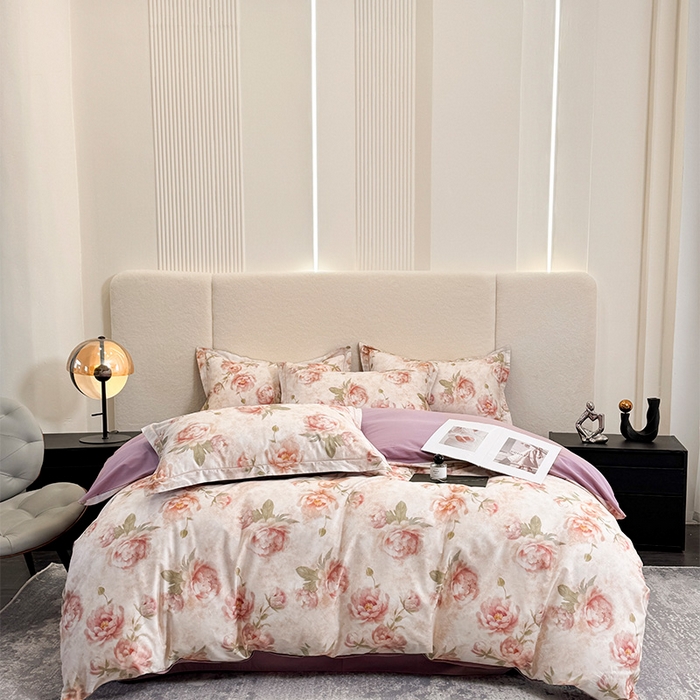 91家纺网 家纺一手货源 找家纺 （总）润锦云 2026春夏新款全棉纯棉13372数码印花四件套