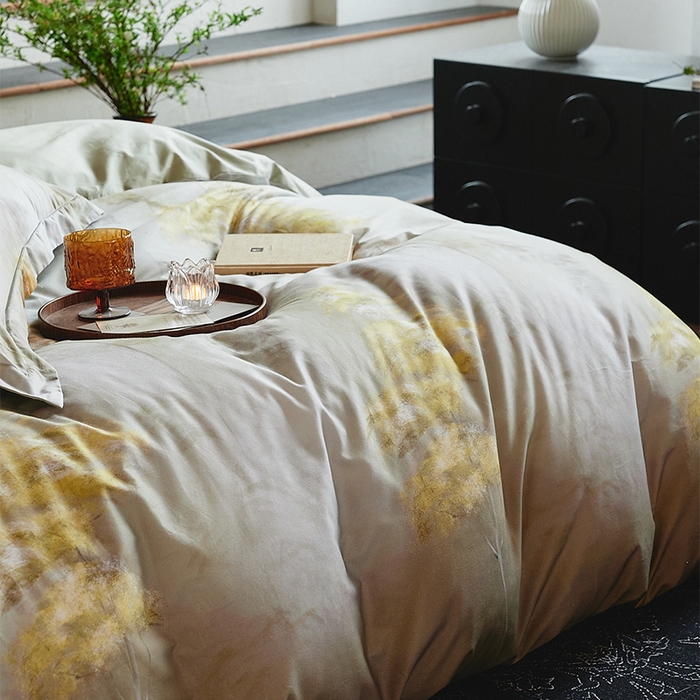 91家纺网 家纺一手货源 找家纺 润锦云 2026春夏新款全棉纯棉13372数码印花四件套 唯有暗香-绿