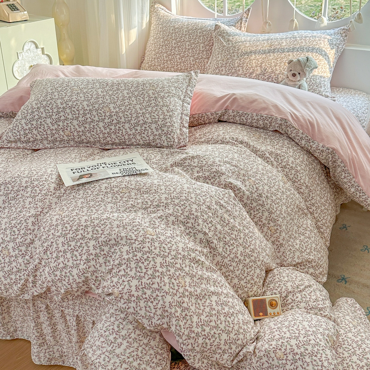 91家纺网 家纺一手货源 找家纺 （总）花满路 2026新款床盖四件套