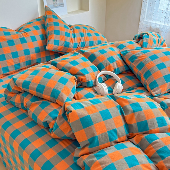 91家纺网 家纺一手货源 找家纺 （总）佑佳家纺 2026新款全棉色织水洗棉四件套