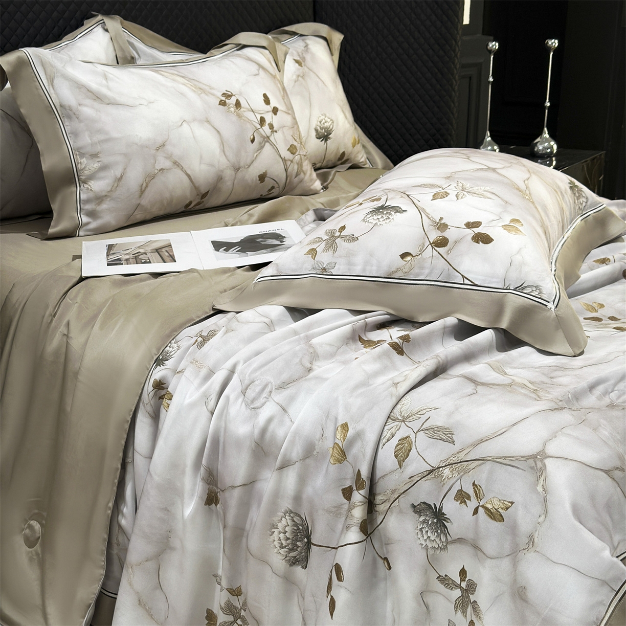 91家纺网 家纺一手货源 找家纺 （总）岚司羽 2026春夏新款60天丝夏被四件套夏凉被空调被系列