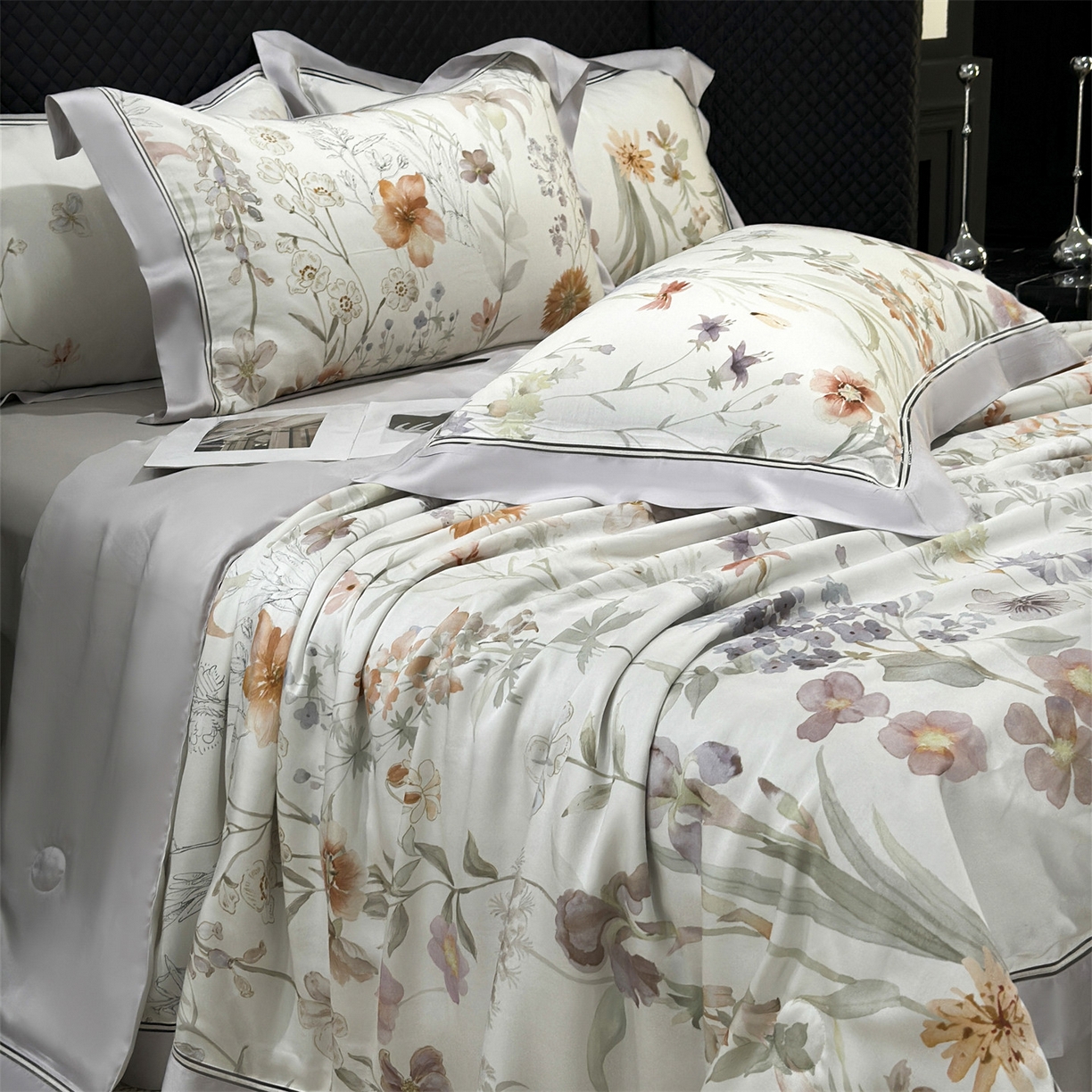 91家纺网 家纺一手货源 找家纺 （总）岚司羽 2026春夏新款60天丝夏被四件套夏凉被空调被系列