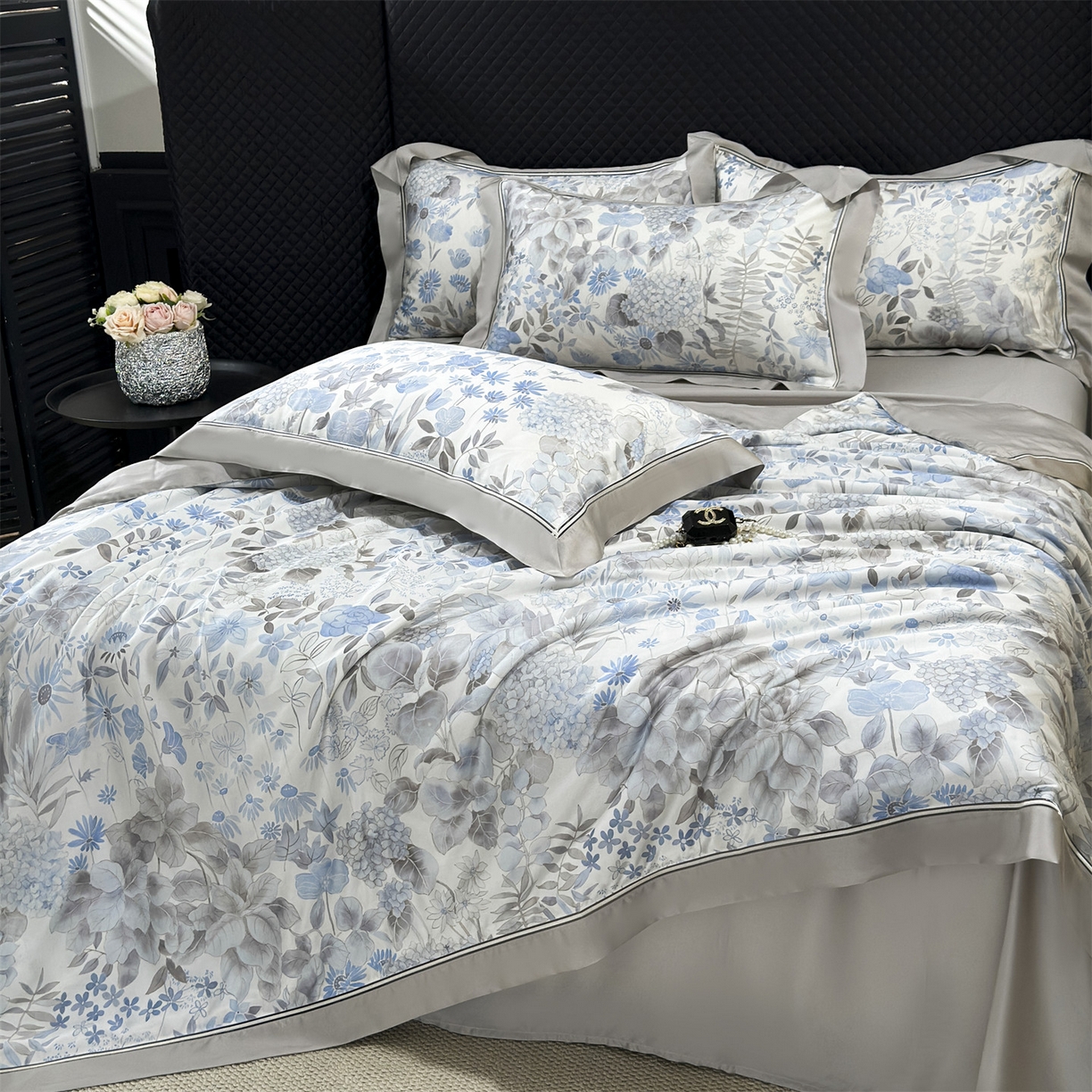 91家纺网 家纺一手货源 找家纺 岚司羽 2026春夏新款60天丝夏被四件套夏凉被空调被系列 清禾