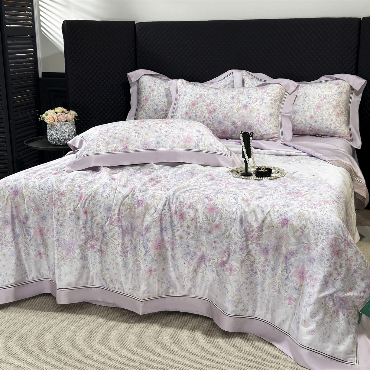 91家纺网 家纺一手货源 找家纺 岚司羽 2026春夏新款60天丝夏被四件套夏凉被空调被系列 菲云