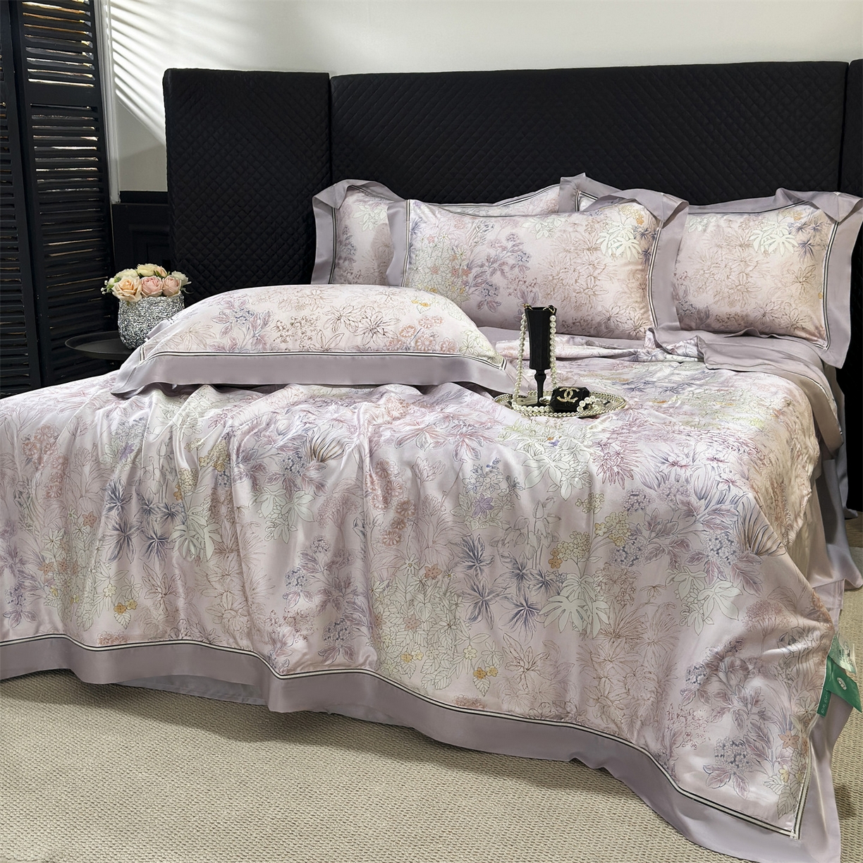 91家纺网 家纺一手货源 找家纺 岚司羽 2026春夏新款60天丝夏被四件套夏凉被空调被系列 知夏