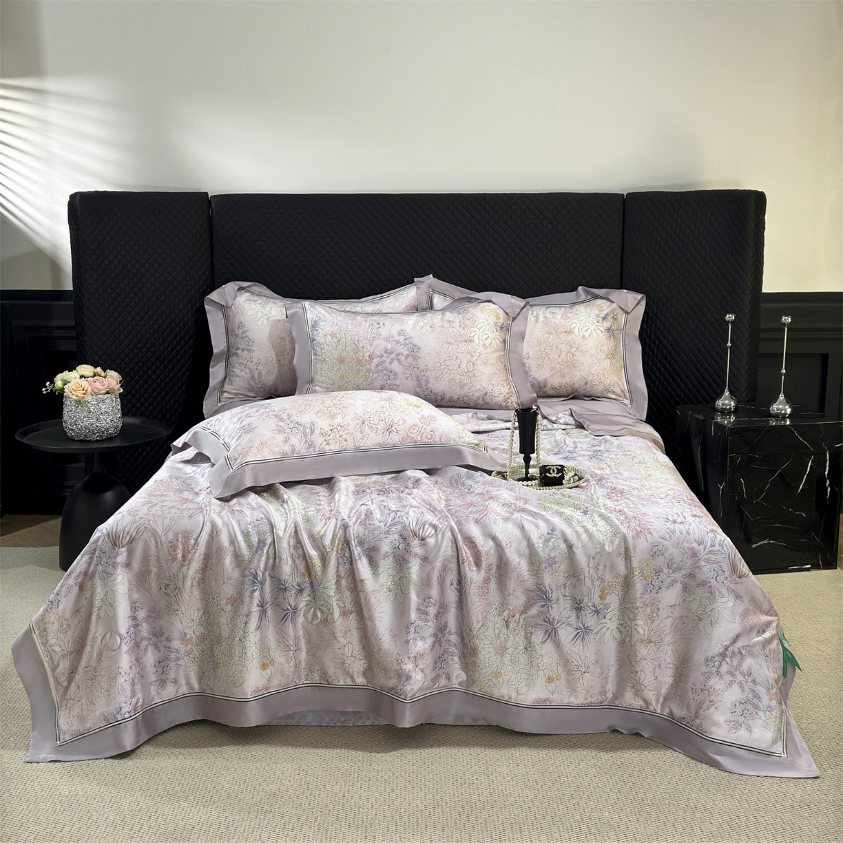 91家纺网 家纺一手货源 找家纺 岚司羽 2026春夏新款60天丝夏被四件套夏凉被空调被系列 知夏