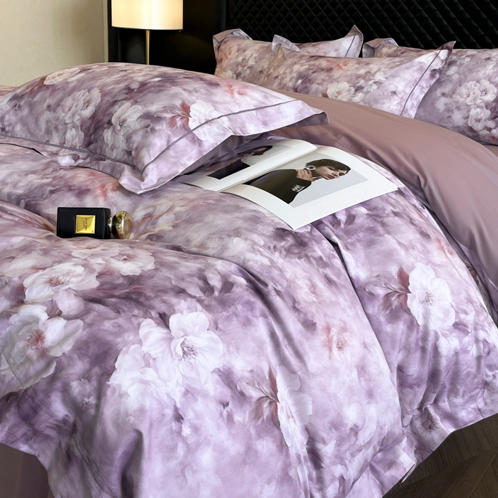 91家纺网 家纺一手货源 找家纺 （总）润锦云 2026新款A类长绒棉纯棉数码印花宽边四件套