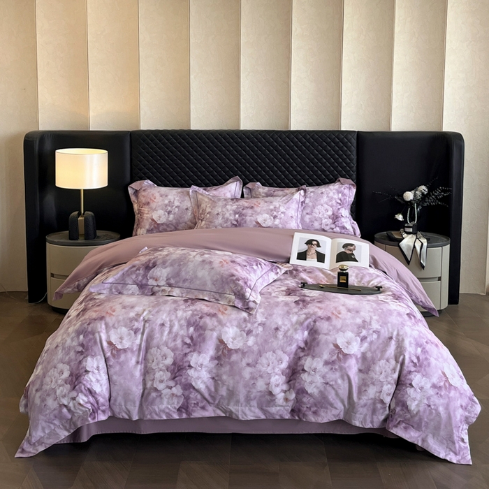 91家纺网 家纺一手货源 找家纺 （总）润锦云 2026新款A类长绒棉纯棉数码印花宽边四件套