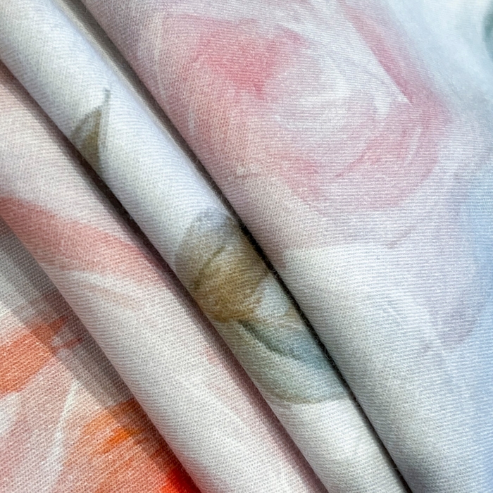 91家纺网 家纺一手货源 找家纺 润锦云 2026新款A类长绒棉纯棉数码印花宽边四件套 玫瑰庄园