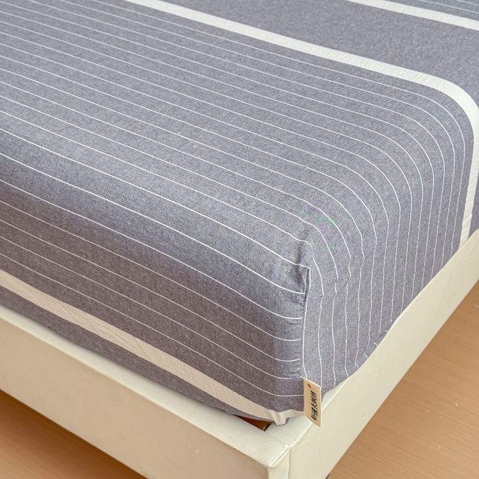 91家纺网 家纺一手货源 找家纺 佑佳家纺 2026新款全棉色织床笠款四件套 灰色空间