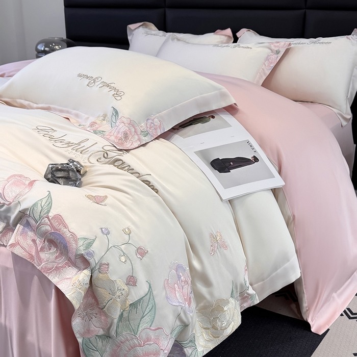 91家纺网 家纺一手货源 找家纺 （总）润锦云 2026新款时髦A类精品刺绣四件套