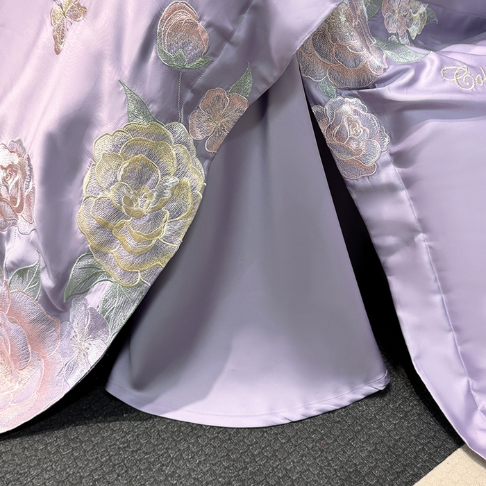 91家纺网 家纺一手货源 找家纺 润锦云 2026新款时髦A类精品刺绣四件套 优雅紫