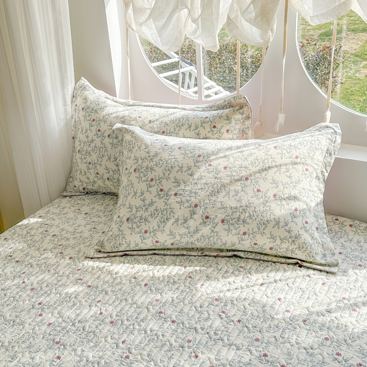 91家纺网 家纺一手货源 找家纺 花满路 2026新款床盖四件套 兰花梦